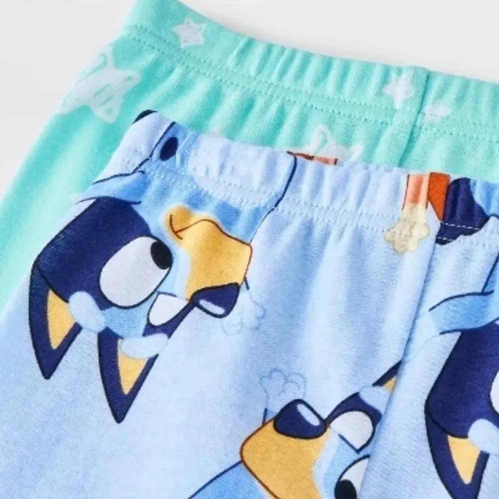 New Bluey & Bingo Snug Fit Cotton Cartoon 4 Piece Kids Pajama Set Size 4T